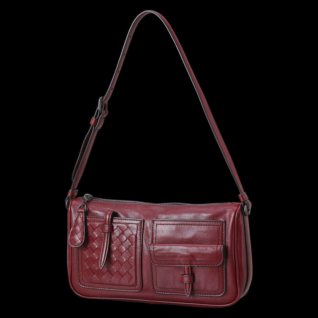 BOTTEGA VENETA(USED)보테가베네타 멀티 포켓 레더 숄더백